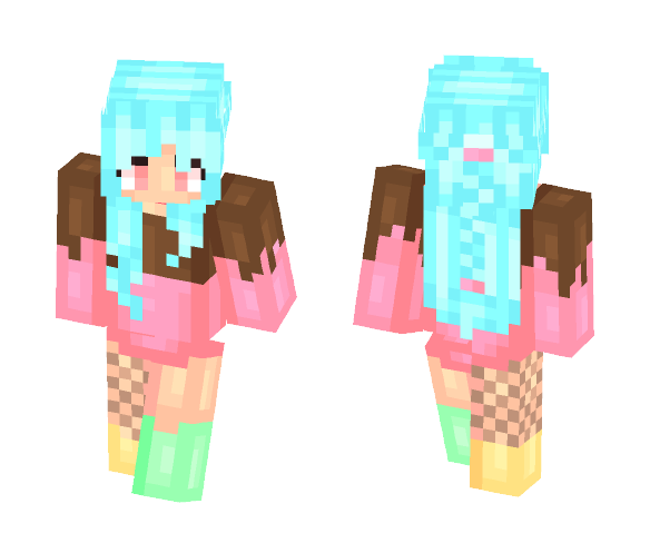 ☾ Strawberry Icecream ☽ - Female Minecraft Skins - image 1