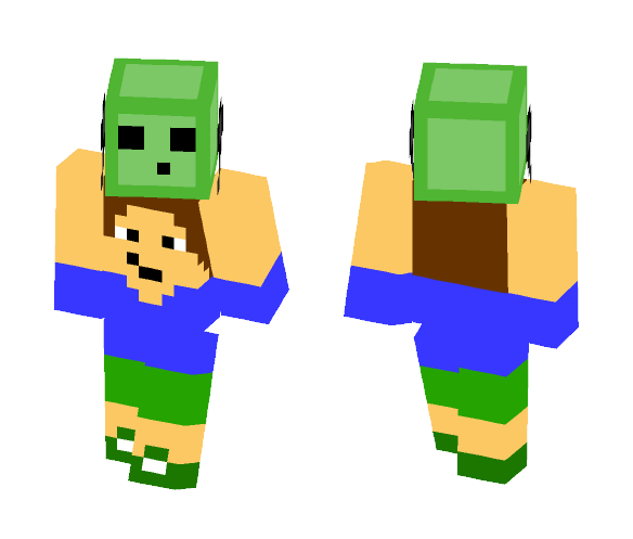 Download Free Giving a Slime a Ride Skin for Minecraft image 1 Giving a Slime a Ride - Male Minecraft Skins - image 1