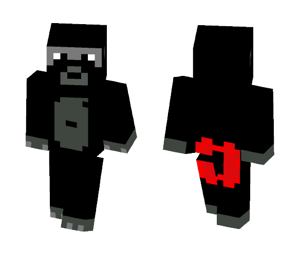 Gorilla with surprise hehehehehe - Male Minecraft Skins - image 1