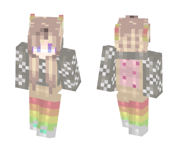 Download Free Nyan Cat Girl! Skin for Minecraft image 1 Nyan Cat Girl! - Cat Minecraft Skins - image 1
