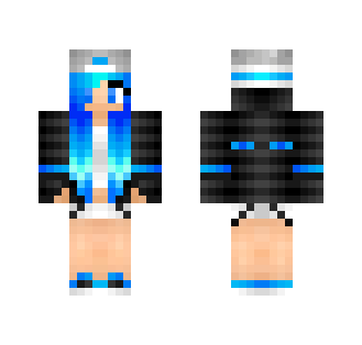 Girl With Blue Hair - Color Haired Girls Minecraft Skins - image 2