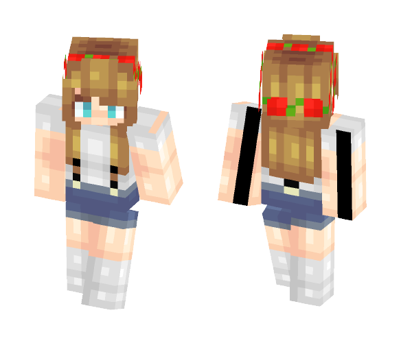 Flower crowns and suspenders - Flower Crown Minecraft Skins - image 1