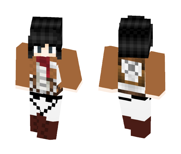 Mikasa Ackerman - Attack On Titan - Female Minecraft Skins - image 1