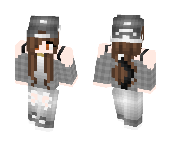 Download Free Werewolf Tomboy Girl Skin for Minecraft image 1 Werewolf Tomboy Girl - Girl Minecraft Skins - image 1
