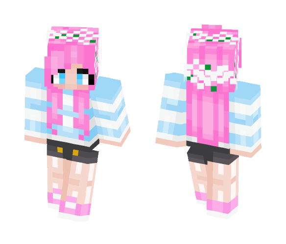 Flower Crown Goddess - Flower Crown Minecraft Skins - image 1