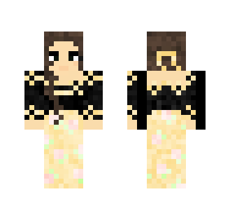 Black & Gold Floral Gown - Female Minecraft Skins - image 2