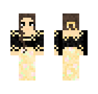Black & Gold Floral Gown