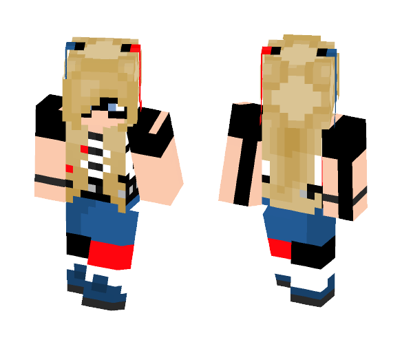 Download Free Harley Quinn (DC Superhero Girls) Skin for Minecraft image 1 Harley Quinn (DC Superhero Girls) - Comics Minecraft Skins - image 1