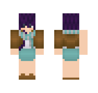 Girl with a Blue & Grey Scarf