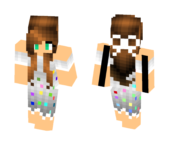 Download Free Girl in pretty dress Skin for Minecraft image 1 Girl in pretty dress - Girl Minecraft Skins - image 1