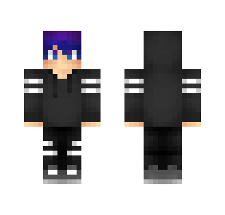 Blue//Purple Fade Hair Boy :D