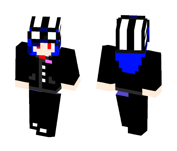 Download Free Suit Girl / Blue Hair Skin for Minecraft image 1 Suit Girl / Blue Hair - Color Haired Girls Minecraft Skins - image 1