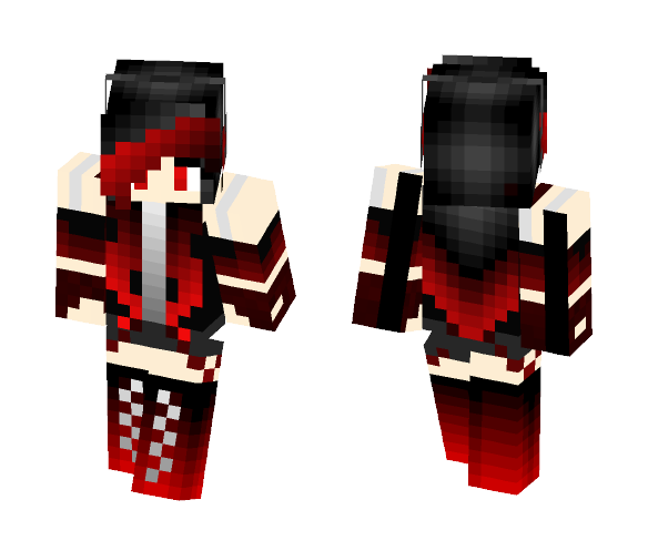 Red Goth Girl - Girl Minecraft Skins - image 1