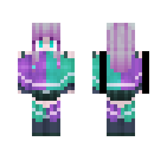 multicolour space girl