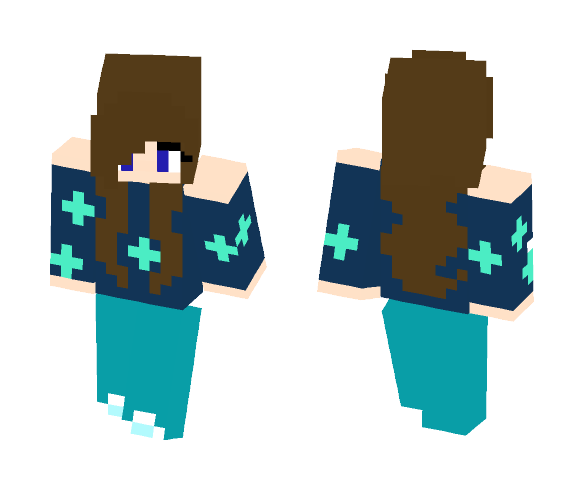 Blue Girl - Girl Minecraft Skins - image 1