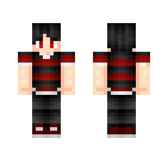 Red+Black Striped Shirt Boy - Boy Minecraft Skins - image 2