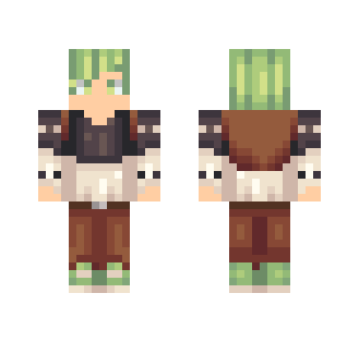 Green haired boy