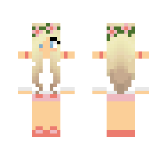 Girl with Flower Crown - Flower Crown Minecraft Skins - image 2