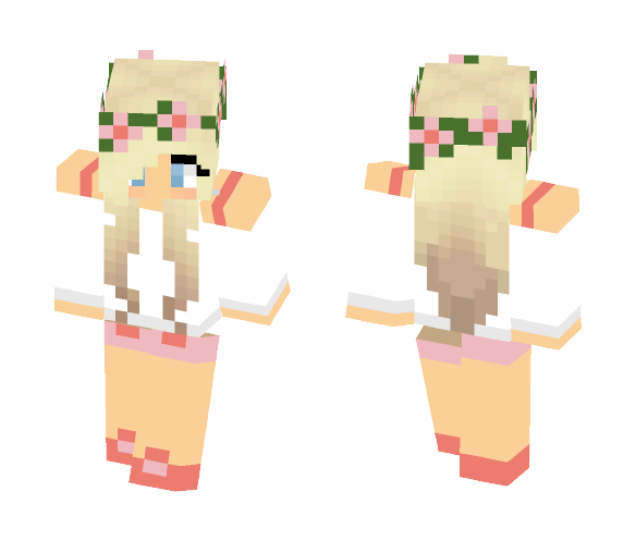 Download Free Girl with Flower Crown Skin for Minecraft image 1 Girl with Flower Crown - Flower Crown Minecraft Skins - image 1