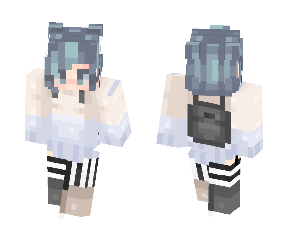 Blue Backpack - Female Minecraft Skins - image 1
