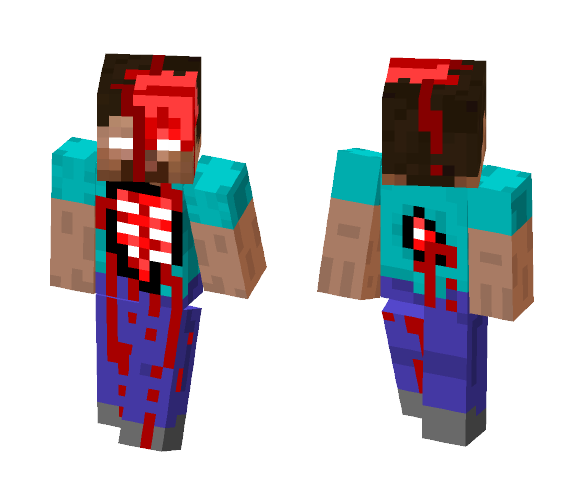 Bloody herobrine - Herobrine Minecraft Skins - image 1