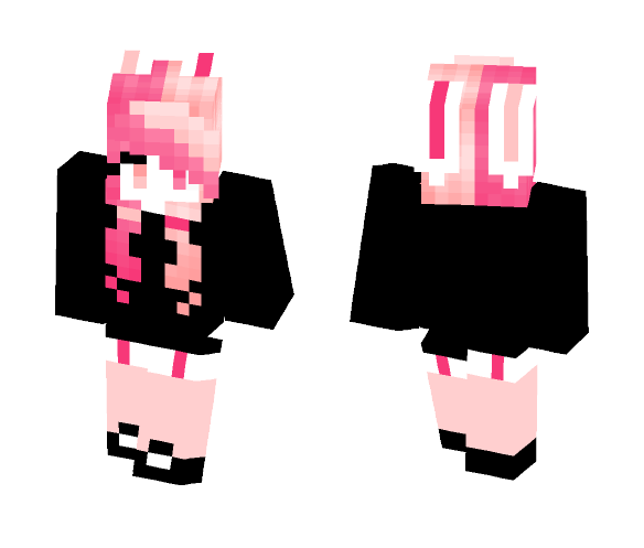 Download Free Pink Hair Girl =3 Skin for Minecraft image 1 Pink Hair Girl =3 - Color Haired Girls Minecraft Skins - image 1