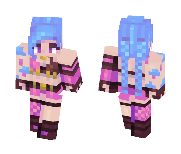 Download Free Jinx - League of Legends Skin for Minecraft image 1 Jinx - League of Legends - Female Minecraft Skins - image 1