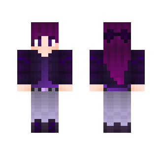A girl in purple