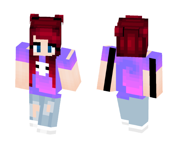 Secrets // Purple Tye Dye?? - Female Minecraft Skins - image 1