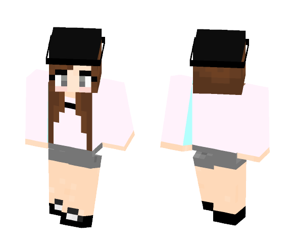 Download Free TEEN GIRL CASUAL OUTFIT Skin for Minecraft image 1 TEEN GIRL CASUAL OUTFIT - Girl Minecraft Skins - image 1