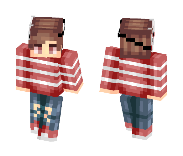 ~Cat mask?~ Added Female version - Male Minecraft Skins - image 1