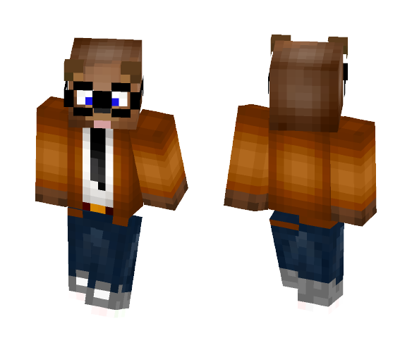 Bear In Suit Orange - Male Minecraft Skins - image 1