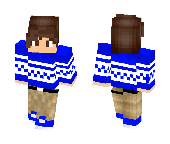 Blue Sweater - Male Minecraft Skins - image 1