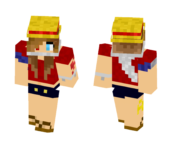 [One Piece] Luffy Genderbend - Female Minecraft Skins - image 1