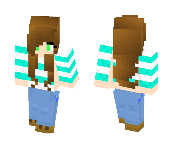 Twin Blue - Female Minecraft Skins - image 1