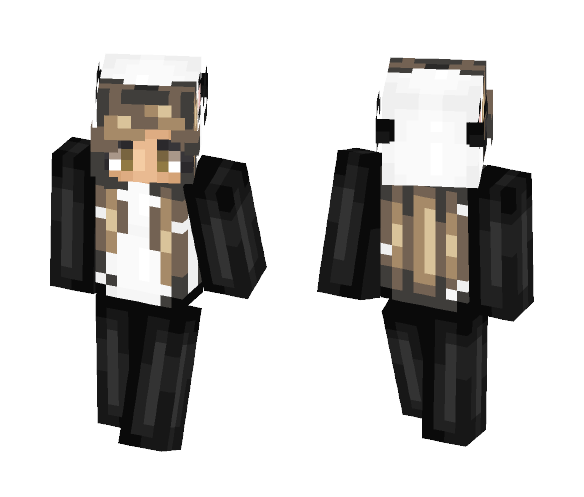 New hair shading! - Panda onesie - Female Minecraft Skins - image 1