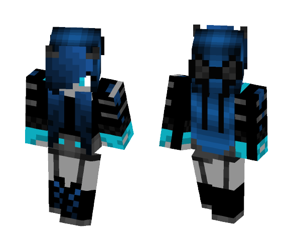 Devil Girl Blue - Girl Minecraft Skins - image 1