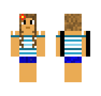 Blue Beach Girl - Girl Minecraft Skins - image 2