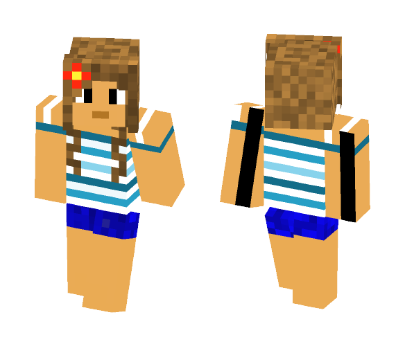 Blue Beach Girl - Girl Minecraft Skins - image 1