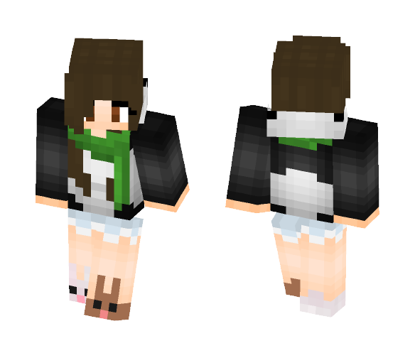Cute Girl with bunny shoes - Cute Girls Minecraft Skins - image 1
