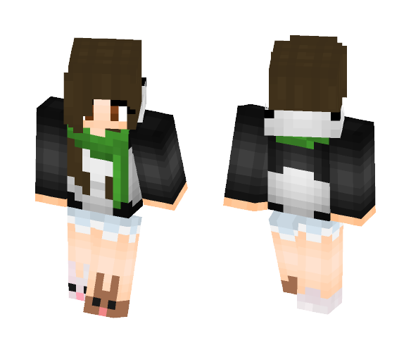 Download Free Cute Girl with bunny shoes Skin for Minecraft image 1 Cute Girl with bunny shoes - Cute Girls Minecraft Skins - image 1