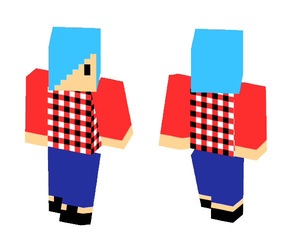 Chib Blue Haired Guy - Male Minecraft Skins - image 1