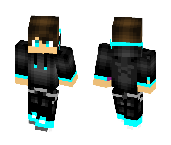 Blue Hoodie Guy - Male Minecraft Skins - image 1