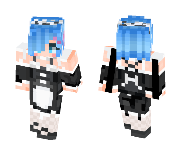 Download Free Rem {Re:Zero kara Hajimeru Isekai Seikatsu} Skin for Minecraft image 1 Rem {Re:Zero kara Hajimeru Isekai Seikatsu} - Female Minecraft Skins - image 1
