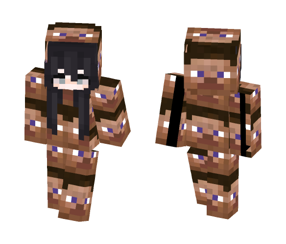 Steve eGirl Hoodie - Female Minecraft Skins - image 1