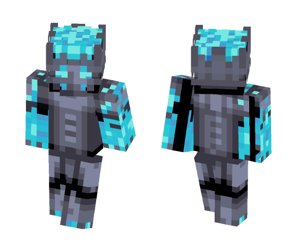 Download Free Fallen netherite knight possesed by soulfire Skin for Minecraft image 1 Fallen netherite knight possesed by soulfire - Male Minecraft Skins - image 1