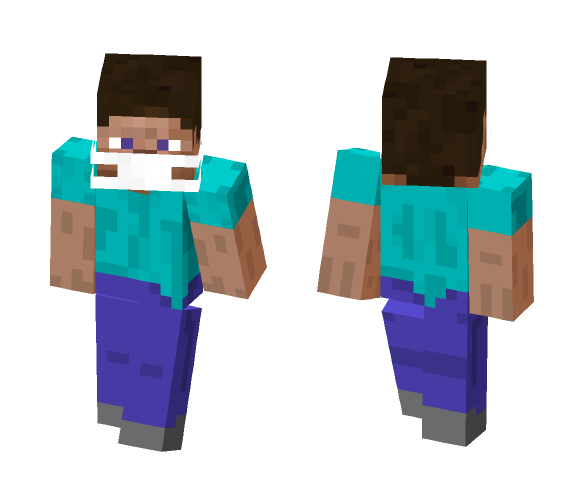Steve With Face Mask Coronavirus - Male Minecraft Skins - image 1
