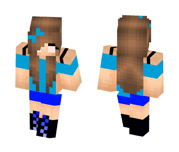 Download Free Herobrine girl Skin for Minecraft image 1 Herobrine girl - Female Minecraft Skins - image 1