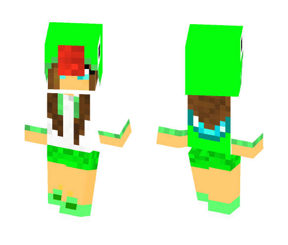 Download Free Frog Hat Skin for Minecraft image 1 Frog Hat - Female Minecraft Skins - image 1
