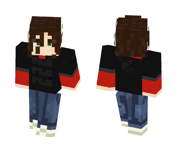 Download Free Kevin Shields from My Bloody Valentine (Red sweater + black t-shirt) Skin for Minecraft image 1 Kevin Shields from My Bloody Valentine (Red sweater + black t-shirt) - Male Minecraft Skins - image 1